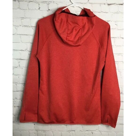 The North Face Womens Medium Red Sweatshirt Hoodie Kangaroo Pocket Thumbhole Slv - Picture 6 of 11